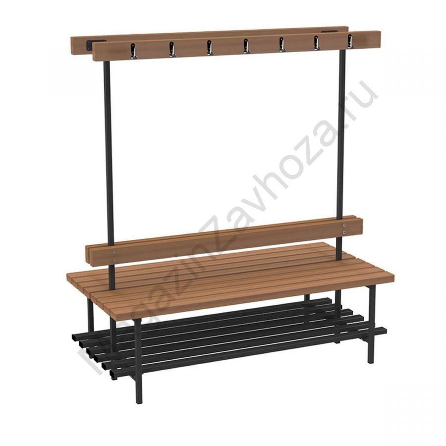 Скамья для раздевалок с вешалкой (двусторонняя) 2 мz