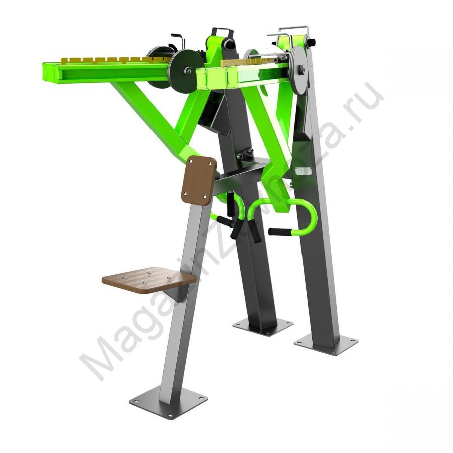 Power-1808 Уличный тренажер Нижняя тяга с переменной нагрузкой Zavodsporta