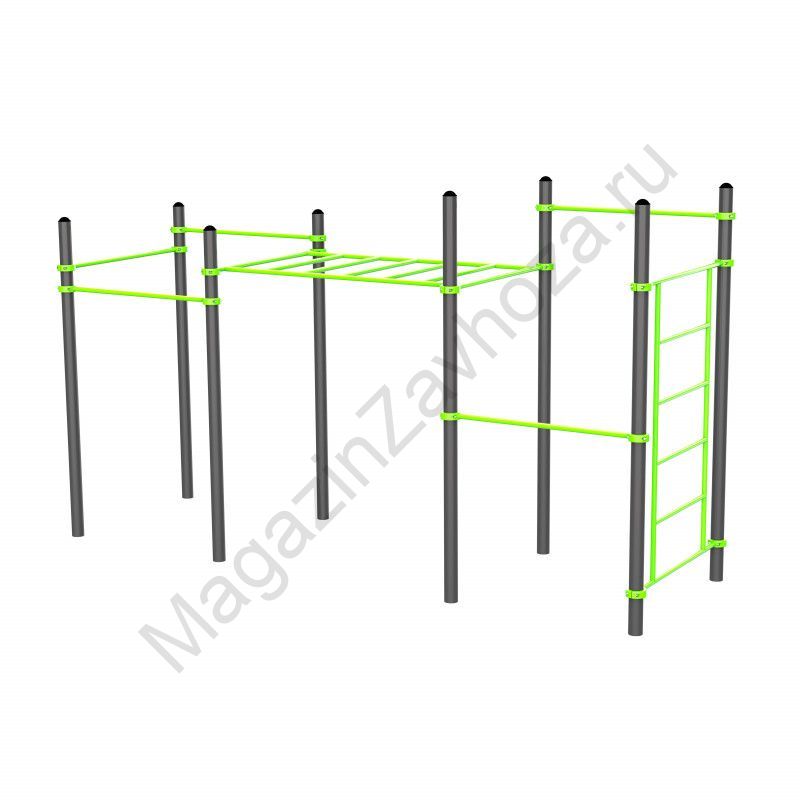 W327 Воркаут (7 перекладин, рукоход классический, шведская стенка) Zavodsporta