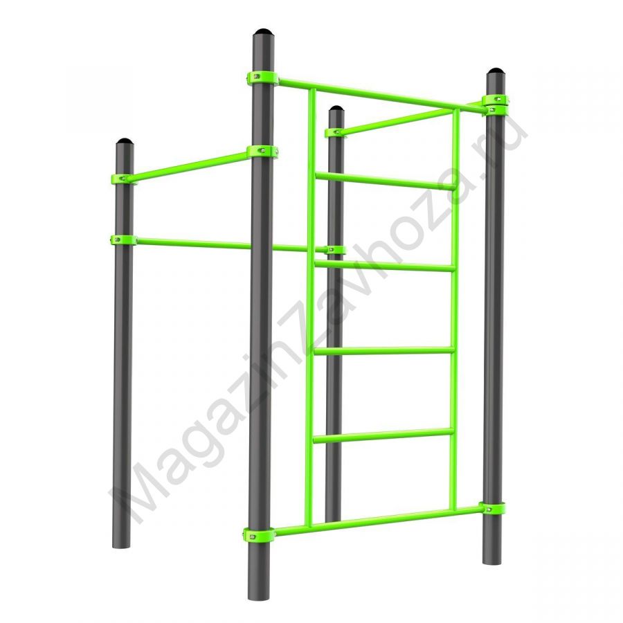 W216 Воркаут (3 перекладины, шведская стенка) Zavodsporta