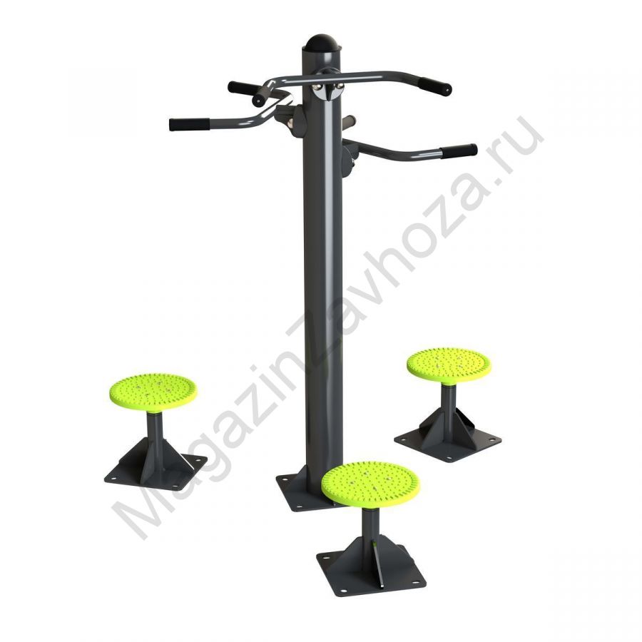 Smart-1004 Уличный тренажер Твистер стоя (тройной) Zavodsporta