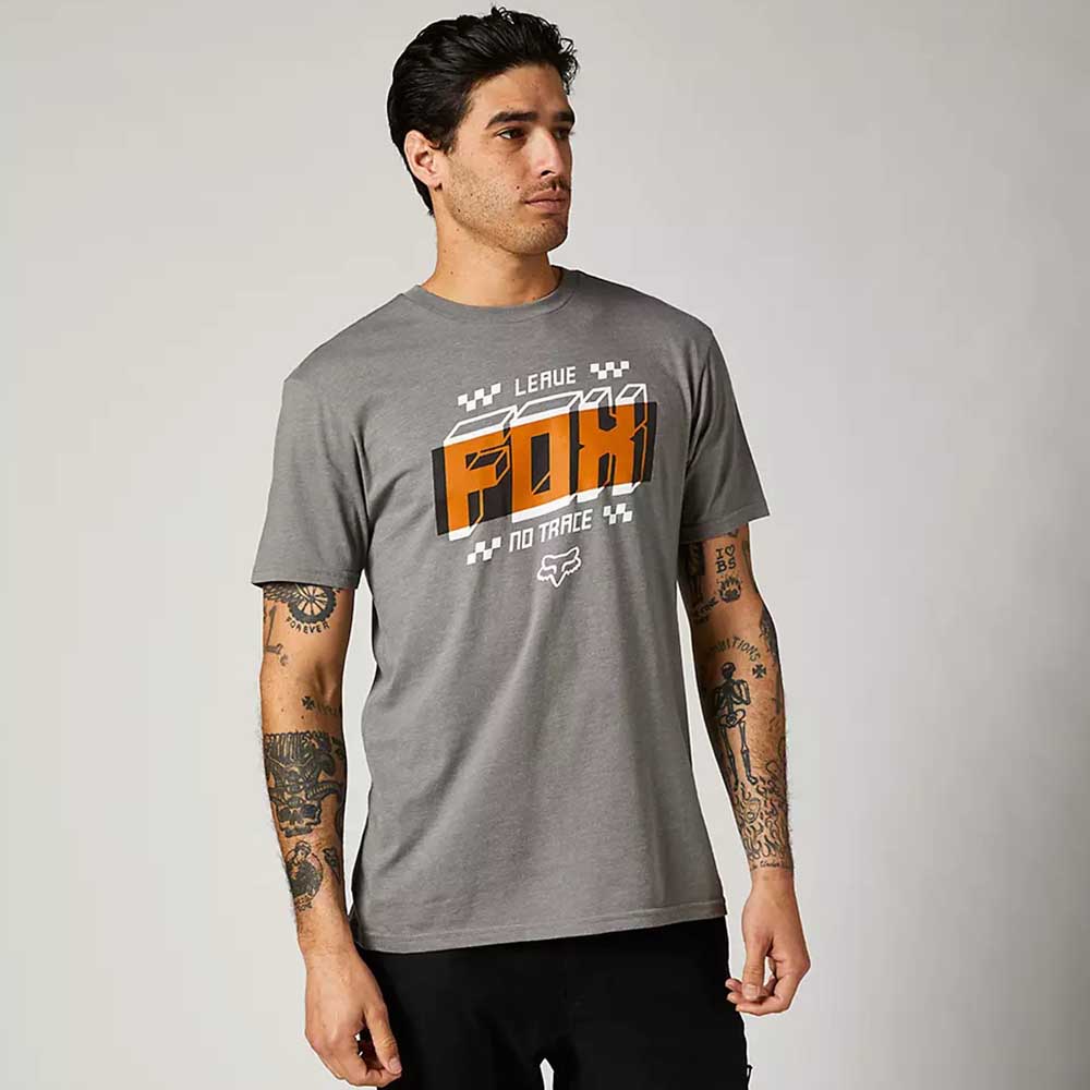 Fox Overlay SS Premium Tee Heather Graphite футболка