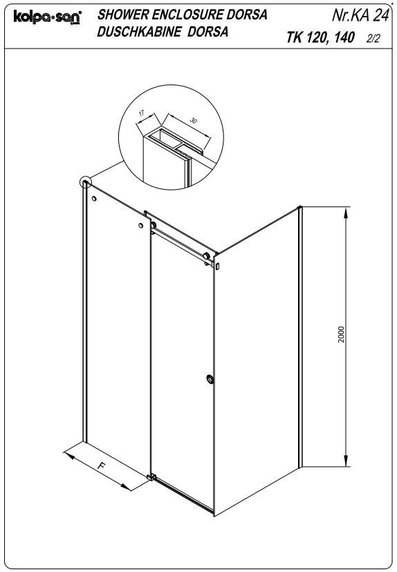 Душевая кабина Kolpa San DORSA TK схема 3