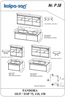 Тумба Kolpa San PANDORA (Пандора) с раковиной 75х46 схема 2