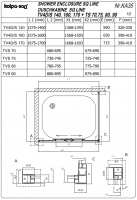 Угловая душевая кабина Kolpa San SQ LINE TV4D/S + SQ LINE TS схема 2