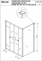Угловая душевая кабина Kolpa San SQ LINE TV4D/S + SQ LINE TS схема 3