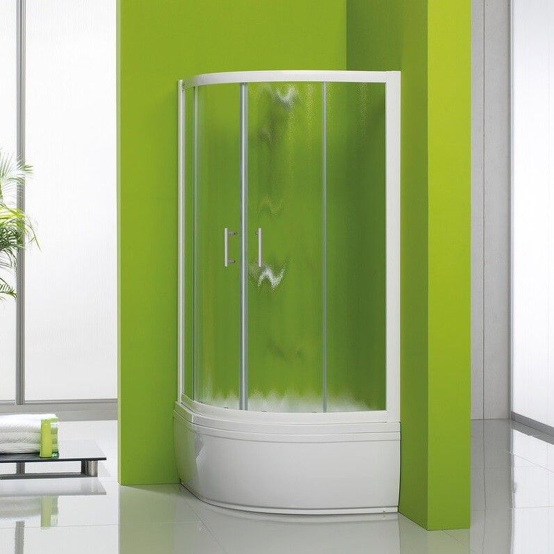 Изображение Душевая кабина Kolpa-San SQ LINE TKP 90х90 с высоким поддоном и белым профилем