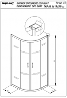 Душевая кабина Kolpa San ECO QUAT TKP четверть круга схема 3