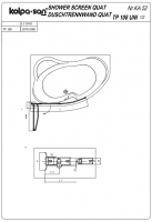Шторка для полукруглой ванны Kolpa San QUAT TP 108 (Кват ТП 108) схема 1
