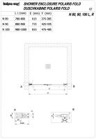 Распашная душевая дверь в нишу Kolpa San POLARIS FOLD N R 516 схема 2