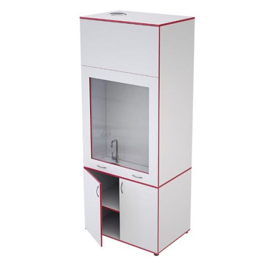 КТРШ-011 Шкаф лабораторный вытяжной с сантехникой (886х640х2216 мм)