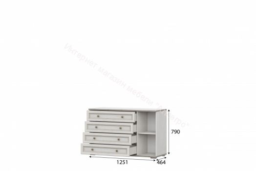 Комод Александрия КМ-103 с 4 ящиками и дверцей