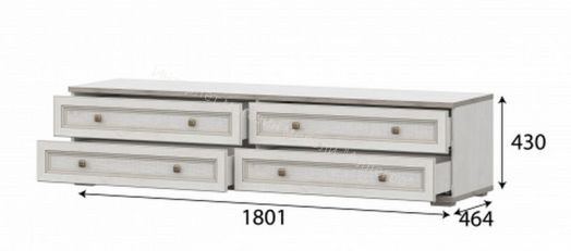 Тумба Александрия ТБ-102 (1,8 м) с 4 ящиками