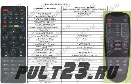 BBK FSA-7800, HD-353, RC-041R
