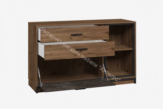 Комод "Лофт" К138 (Дуб табачный крафт/Ателье тёмное)