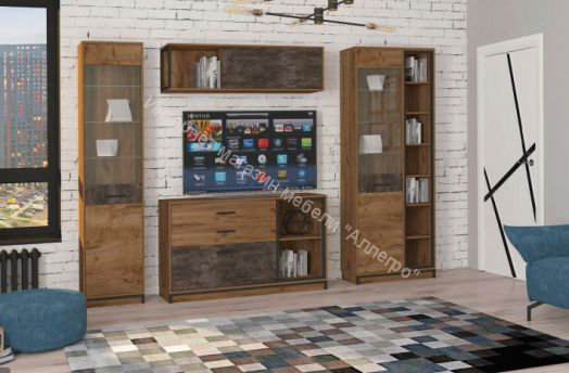 Комод "Лофт" К138 (Дуб табачный крафт/Ателье тёмное)