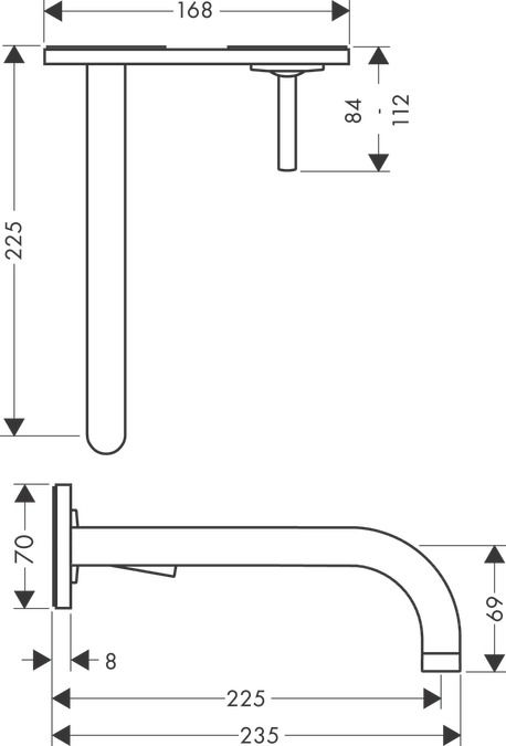 Смеситель Hansgrohe AXOR Uno для раковины 38115000 ФОТО