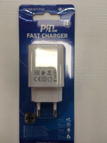 Сетевой блок питания BOROFONE 3.0A PD(Type-C) BA65A б/з (Original)
