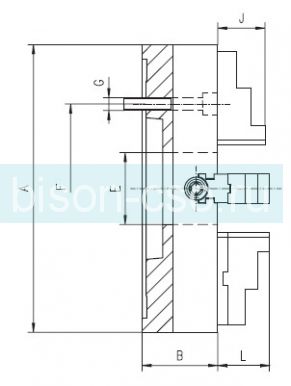 Патрон токарный 4-х кулачковый 4314-500-6 Bison-bial Польша