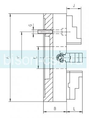 Патрон токарный 4-х кулачковый 4315-500-6 Bison-bial Польша