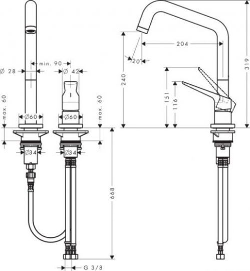 Смеситель Hansgrohe AXOR Citterio M для кухни 34820000 ФОТО