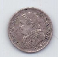 5 сольди 1867 года AUNC Ватикан Италия