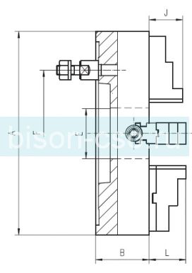 Патрон токарный 4-х кулачковый 4335-315-5 Bison-bial Польша