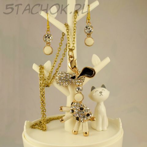 Колье "Жирафик" и серьги (Betsey Johnson США)