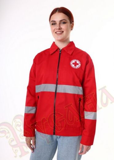 куртка летняя для униформы красная