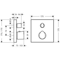 Смеситель Hansgrohe AXOR Starck Organic для душа 12715000 схема 1