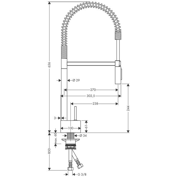 Смеситель Hansgrohe AXOR Starck для кухни 10820000 ФОТО