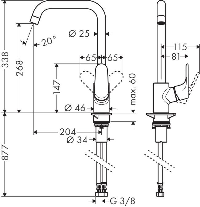 Смеситель Hansgrohe Focus для кухни 31820000 ФОТО