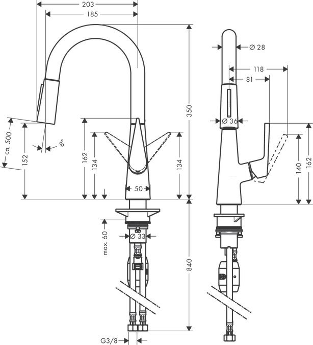 Смеситель Hansgrohe Talis S для кухни 72815800 ФОТО