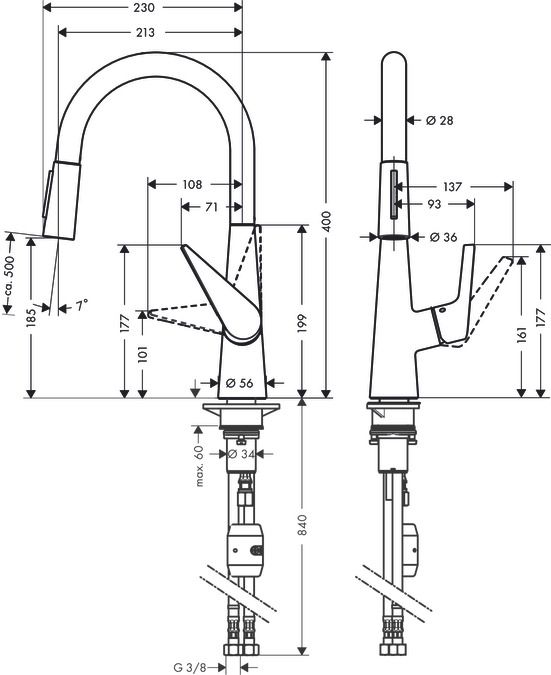 Смеситель Hansgrohe Talis S для кухни 72813000 ФОТО