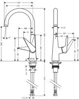 Смеситель Hansgrohe Talis S для кухни 72810000 схема 1