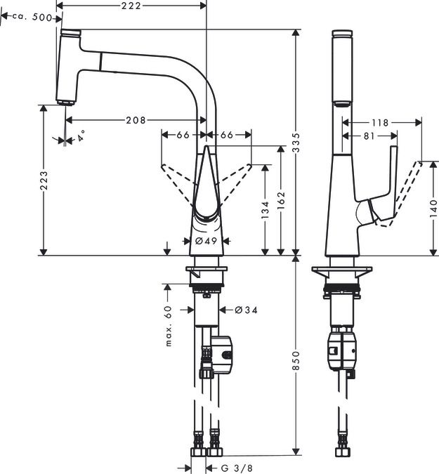 Смеситель Hansgrohe Talis Select S для кухни 72822000 ФОТО