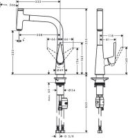 Смеситель Hansgrohe Talis Select S для кухни 72822000 схема 1