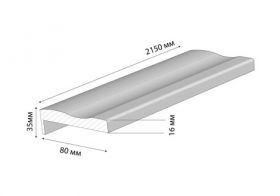 Погонажное Изделие Наличник Triadoors Concept 2150х80х35х16 мм Телескопический Фигурный / Триадорс