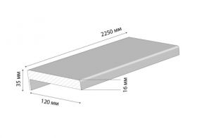 Погонажное Изделие Наличник Triadoors Modern 2250х120х35х16 мм Телескопический / Триадорс