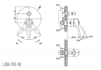 Смеситель Cezares Lira для ванны с душем LIRA-VDIM-01 схема 4