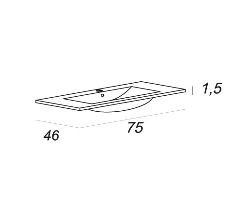 Раковина стеклянная Cezares Elegance схема 1