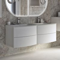 Акриловая раковина Solid Surface с 2 чашами Cezares Soho 120х49 схема 1