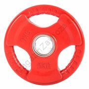 Диск обрезиненный ZSO цветной 3 HANDLE  D-51,  5 кг