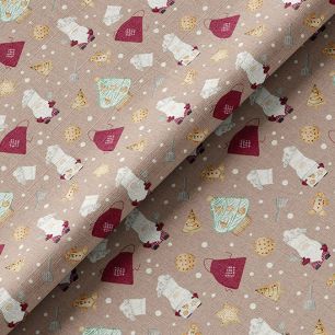 Ткань хлопок для шитья кукол Е.Кононова Рождественские гномы limit 231