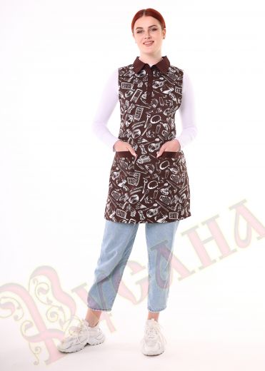 фартук из ткани принт повар