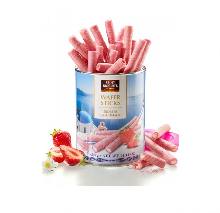 Feiny Biscuits  Wafer rolls with strawberry flavoured cream 400 гр