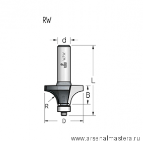 Фреза WPW радиусная R15 D42,5 B22 подшипник хвостовик 8_S RW15005