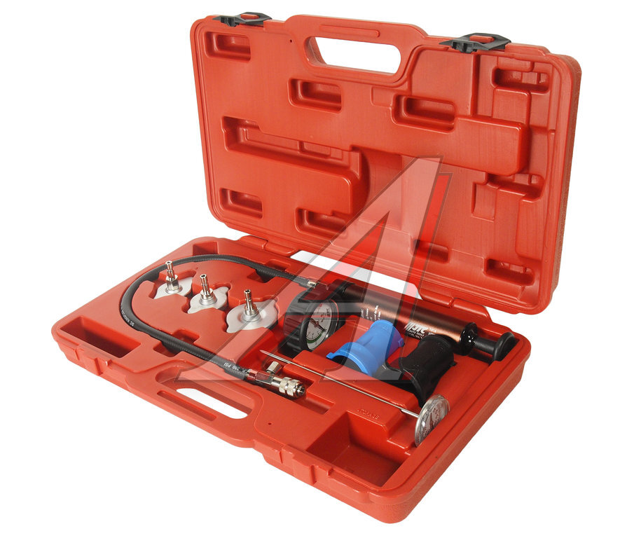 Набор инструментов для тестирования герметичности системы охлаждения 7 предметов в кейсе JTC