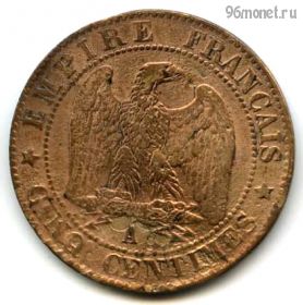 Франция 5 сантимов 1855 A
