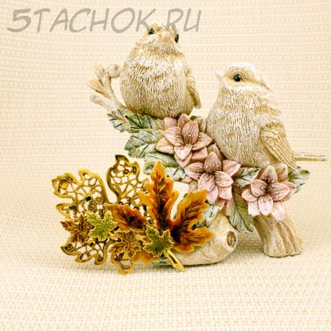 Брошь "Ажурные листики" (США)